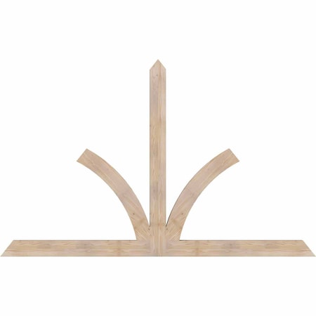 Ekena Millwork Richland Smooth Timber Gable Bracket, Douglas Fir, 108"W x 68"H x 3 1/2"D x 5 1/2"F, 15/12 Pitch GBW108X68X0406RIC00SDF